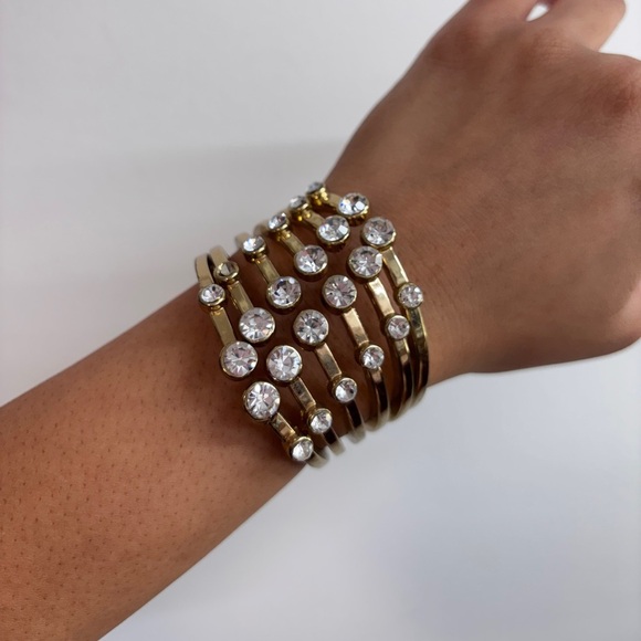 Clia Gold Stoned Bracelet - Picture 1 of 8